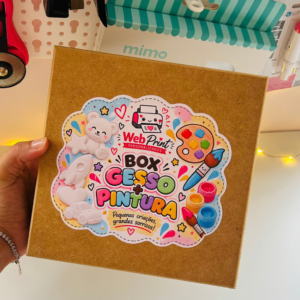 Box de Atividade Gesso ou Pintura na Caixa MDF