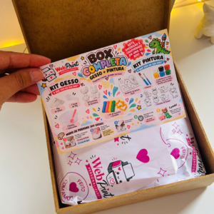 Box de Atividade Gesso ou Pintura na Caixa MDF