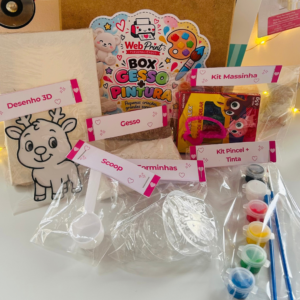 Box de Atividade Gesso ou Pintura na Caixa MDF