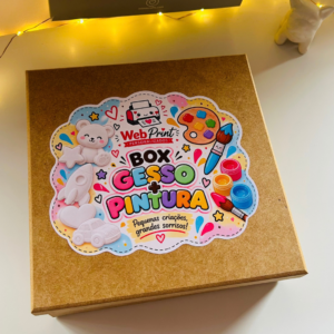 Box de Atividade Gesso ou Pintura na Caixa MDF