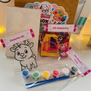 Box de Atividade Gesso ou Pintura na Caixa MDF