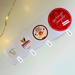 Adesivos Personalizados 2cm 3cm 4cm 5cm